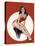 Mid-Century Pin-Ups - Eyeful Magazine - Brunette in a Red Bathing suit-Peter Driben-Stretched Canvas