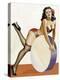 Mid-Century Pin-Ups - Over a drum-Peter Driben-Stretched Canvas