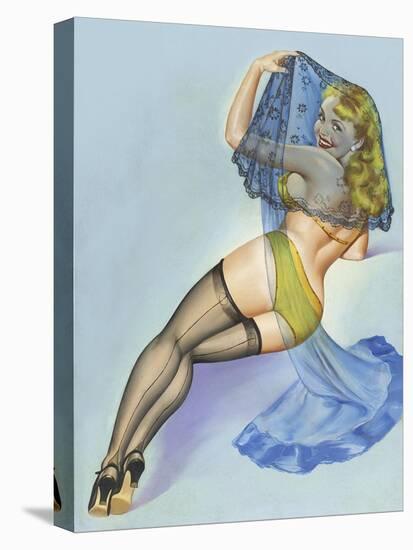 Mid-Century Pin-Ups - The Veil-Peter Driben-Stretched Canvas