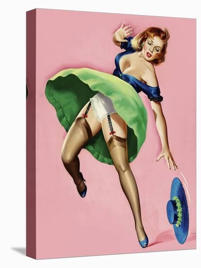 Mid-Century Pin-Ups - Wink Magazine - Strong Wind-Peter Driben-Stretched Canvas