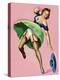 Mid-Century Pin-Ups - Wink Magazine - Strong Wind-Peter Driben-Stretched Canvas