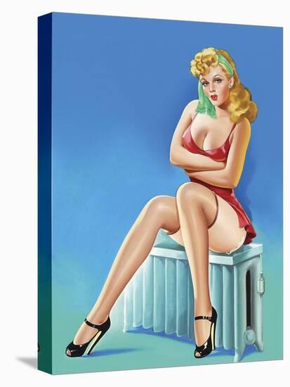 Mid-Century Pin-Ups - Wink Magazine - Warm Thoughts-Peter Driben-Stretched Canvas