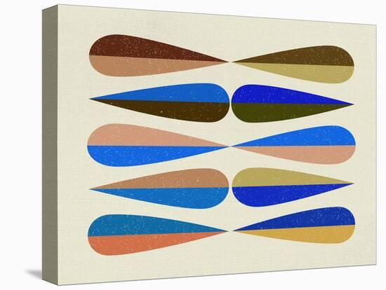 Mid Century Shapes II-Eline Isaksen-Stretched Canvas