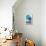 Mid Century Turquoise and Blue Study-Eline Isaksen-Stretched Canvas displayed on a wall