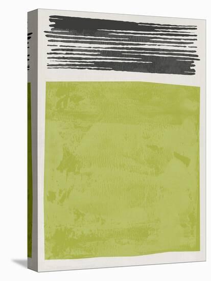 Mid Century Yellow Green Study-Eline Isaksen-Stretched Canvas