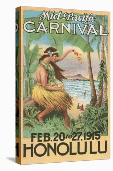 Mid-Pacific Carnival Poster, Hawaii-null-Stretched Canvas