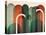 MidCentury Arches Orange Green-Urban Epiphany-Stretched Canvas