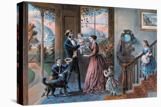 Middle Age-Currier & Ives-Stretched Canvas