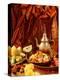 Middle Eastern Meal with Quail, Couscous, Fruit and Tea-Barbara Lutterbeck-Premier Image Canvas