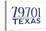 Midland, Texas - 79701 Zip Code (Blue)-Lantern Press-Stretched Canvas