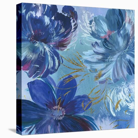 Midnight Floral I-Asia Jensen-Stretched Canvas