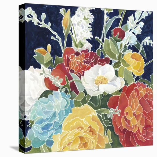 Midnight Florals I-Megan Meagher-Stretched Canvas