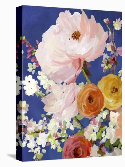 Midnight Garden Flowers I-Allison Pearce-Stretched Canvas