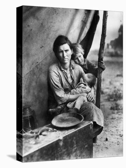 Migrant Mother Florence Thompson and Children Photographed by Dorothea Lange-Dorothea Lange-Premier Image Canvas