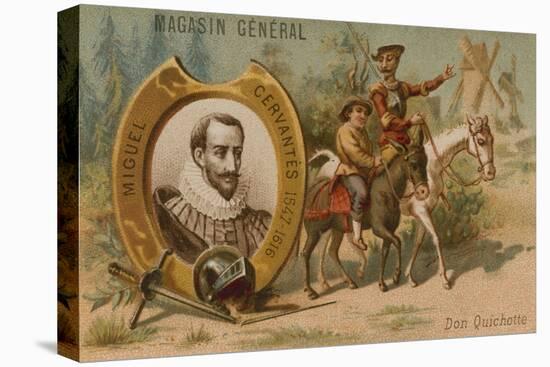Miguel De Cervantes, Spanish Novelist, Poet and Playwright-null-Premier Image Canvas