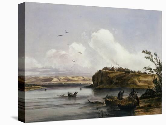 Mih-Tutta-Hankush, a Mandan Village-Karl Bodmer-Premier Image Canvas