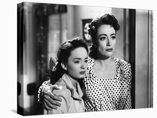 MILDRED PIERCE, 1945 directed by MICHAEL CURTIZ Ann Blyth and Joan Crawford (b/w photo)-null-Stretched Canvas