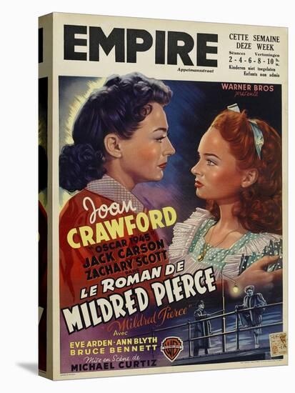 Mildred Pierce, Belgian Movie Poster, 1945-null-Stretched Canvas