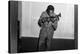 Miles Davis Kissing Trumpet-null-Stretched Canvas