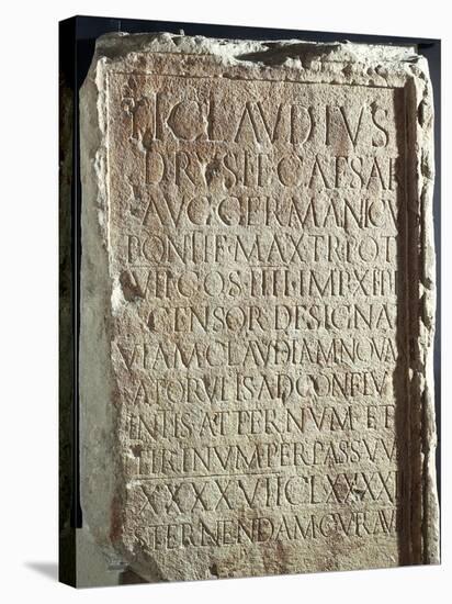 Military Cippus with Inscriptions, from Via Claudia Nova-null-Premier Image Canvas