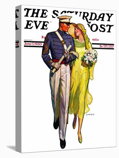 "Military Grad and Girl," Saturday Evening Post Cover, June 7, 1930-McClelland Barclay-Premier Image Canvas