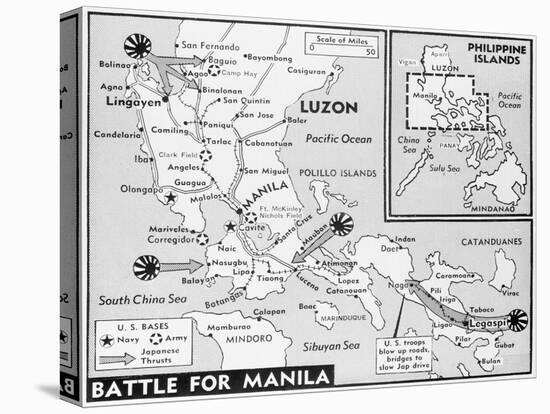 Military Map of Manila-null-Premier Image Canvas