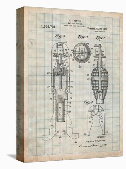 Military Missile Patent-Cole Borders-Stretched Canvas