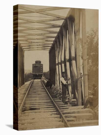 Military Railroad Operations in Northern Virginia, c.1862-Andrew J^ Johnson-Stretched Canvas