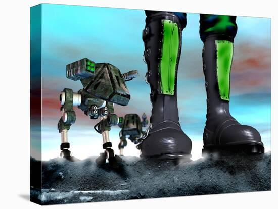 Military Robots-Victor Habbick-Premier Image Canvas