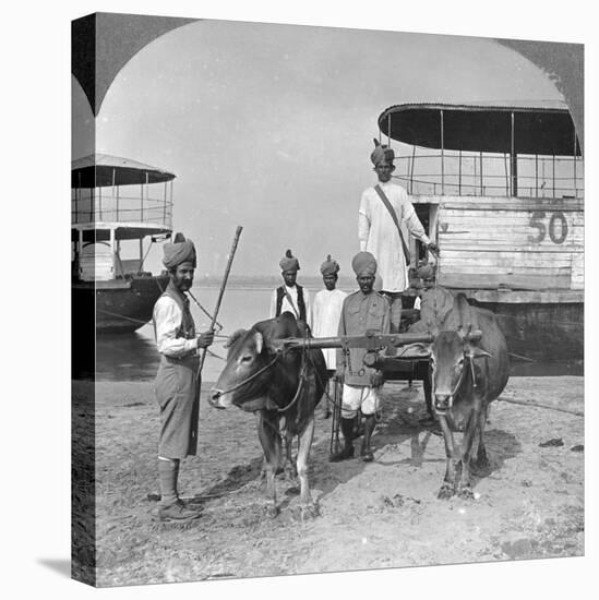 Military Transport Cart with an Escort of Indian Soldiers, Burma, 1898-null-Premier Image Canvas