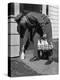 Milkman Leaving Milk Bottle on Doorstep-Philip Gendreau-Premier Image Canvas