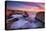 Milky Water Sunset at Shark Fin Cove, California Coast, Santa Cruz, Davenport-Vincent James-Premier Image Canvas
