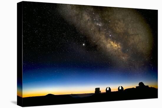 Milky Way And Observatories, Hawaii-David Nunuk-Premier Image Canvas