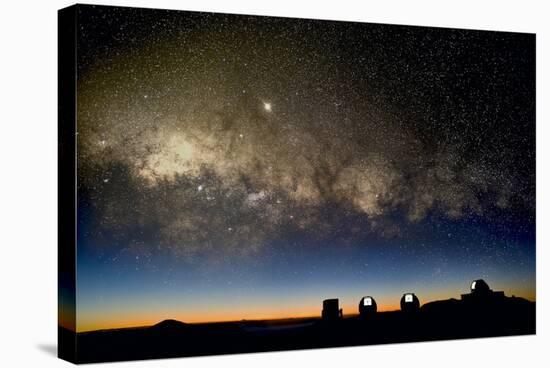 Milky Way And Observatories, Hawaii-David Nunuk-Premier Image Canvas