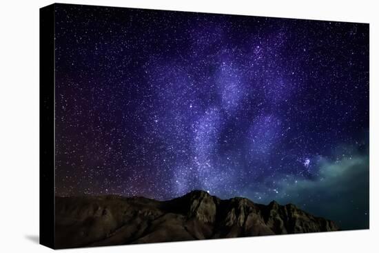 Milky Way Galaxy with Aurora Borealis or Northern Lights, Kjalarnes, Reykjavik, Iceland-null-Premier Image Canvas