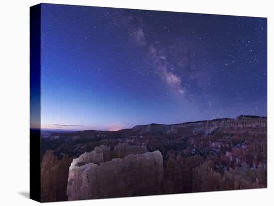 Milky Way Over the Needle Rock Formations of Bryce Canyon, Utah-Stocktrek Images-Premier Image Canvas