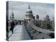 Millenium Bridge, Southbank, Southwark, and the Dome of St Pauls Cathedral-Richard Bryant-Premier Image Canvas