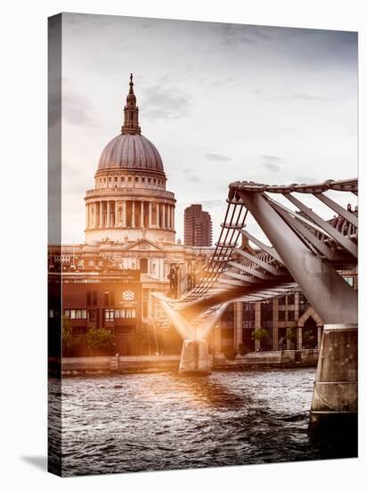 Millennium Bridge and St. Paul's Cathedral - City of London - UK - England - United Kingdom-Philippe Hugonnard-Premier Image Canvas