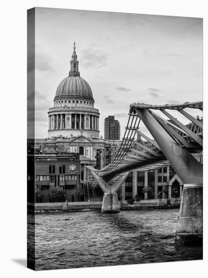 Millennium Bridge and St. Paul's Cathedral - City of London - UK - England - United Kingdom-Philippe Hugonnard-Premier Image Canvas