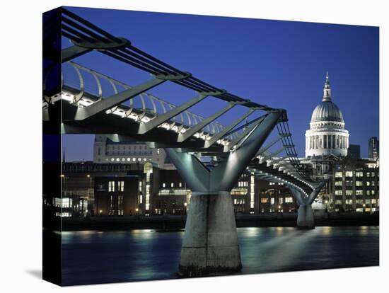 Millennium Bridge and St. Paul's, London, England-Alan Copson-Premier Image Canvas