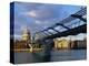 Millennium Bridge and St. Pauls, London, England-John Miller-Premier Image Canvas