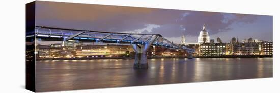 Millennium Bridge, St. Paul's Cathedral and River Thames, London, England, United Kingdom, Europe-Markus Lange-Premier Image Canvas