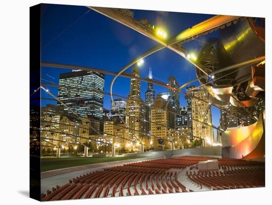 Millennium Park  Outdoor Theater At Night-Patrick Warneka-Premier Image Canvas