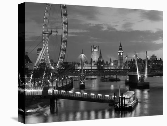 Millennium Wheel and Houses of Parliament, London, England-Peter Adams-Premier Image Canvas