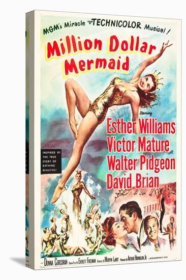 Million Dollar Mermaid, Esther Williams, Victor Mature, David Brian, 1952-null-Stretched Canvas