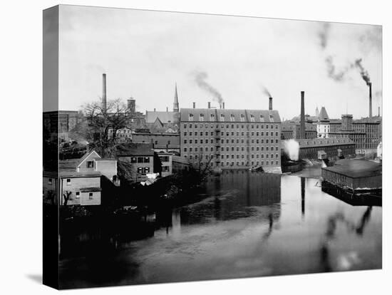 Mills and Smokestacks in Lowell, Massachusetts-null-Premier Image Canvas
