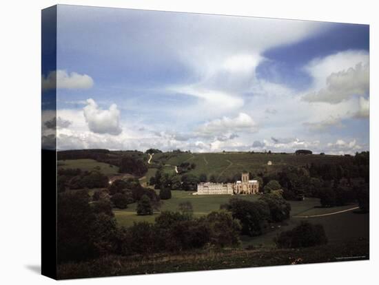 Milton Abbas, Dorset, England Old Benedictine Abbey with 18th Century House Attached-David Scherman-Premier Image Canvas