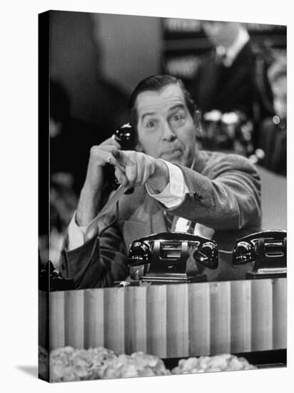 Milton Berle at Fund Raiser for Damon Runyon Memorial Cancer Fund on NBC's Broadcasting Channel-Martha Holmes-Premier Image Canvas