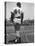 Milwaukee Braves Hank Aaron Leaning on Bat During Baseball Game-George Silk-Premier Image Canvas