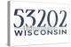 Milwaukee, Wisconsin - 53202 Zip Code (Blue)-Lantern Press-Stretched Canvas